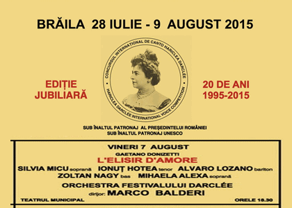 "Elixirul Dragostei" pe scena Festivalului "Hariclea Darclee"