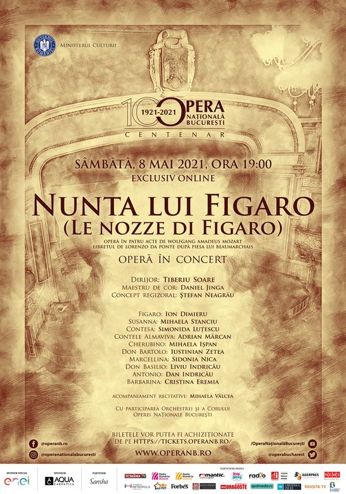 „Nunta lui Figaro” online, operă în concert