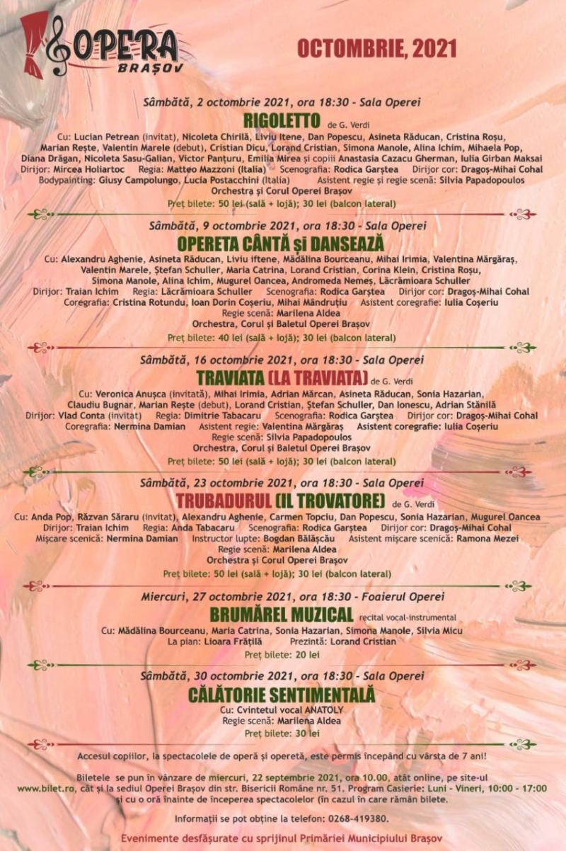 Program octombrie 2021