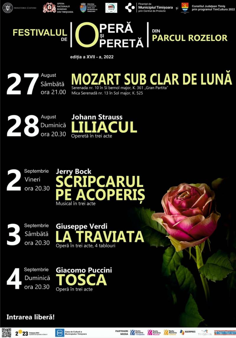 Festivalul de Operă și Operetă revine în Parcul Rozelor
