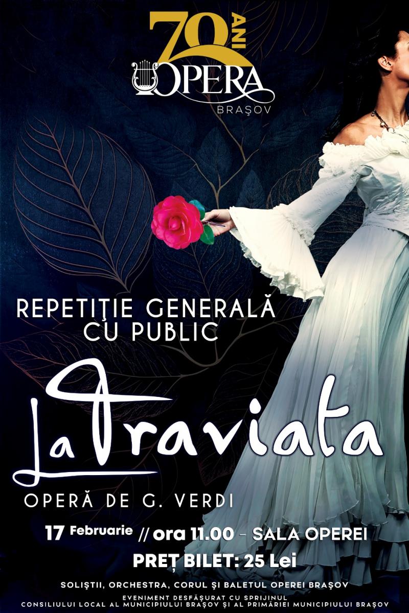 Acces la repetiții la Traviata Brașov