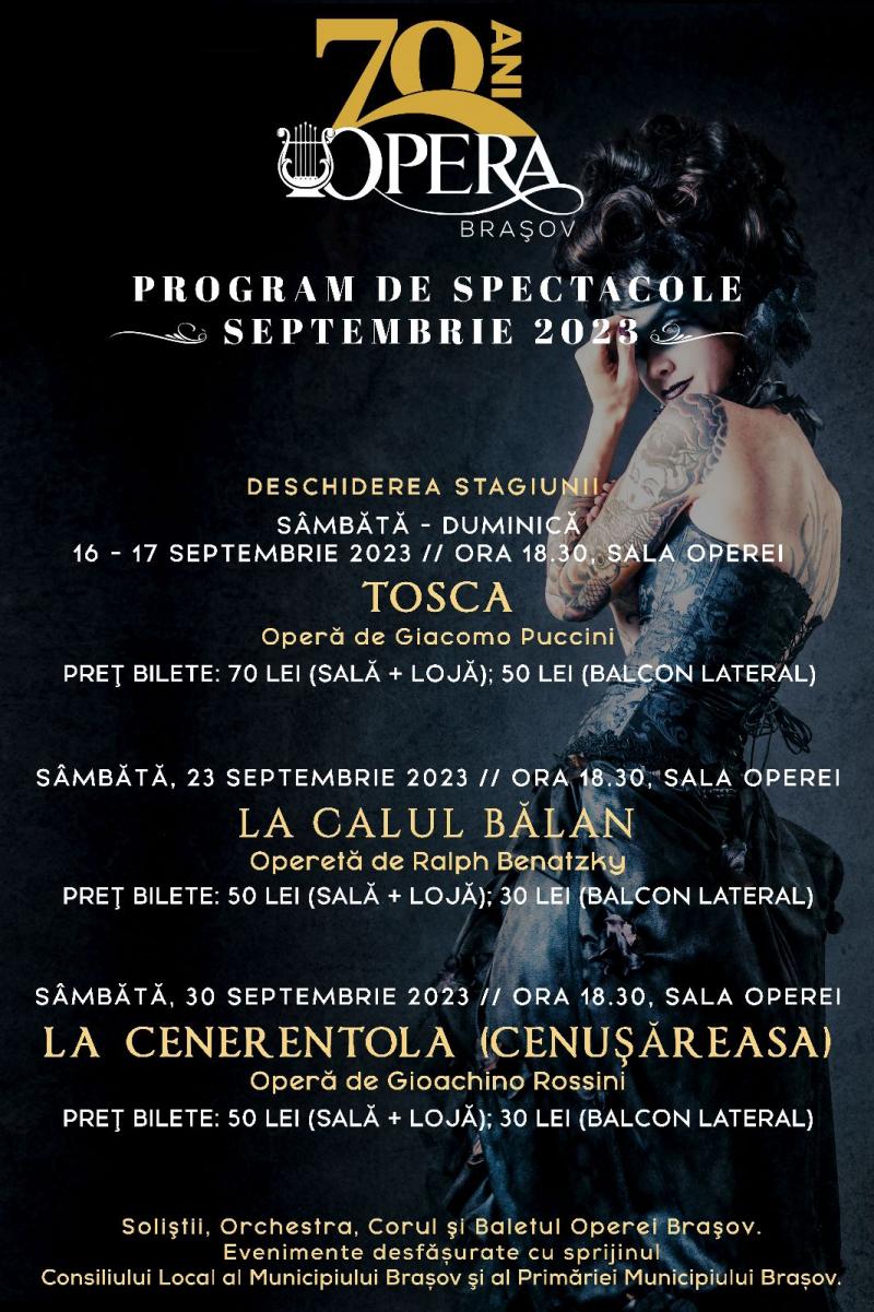 Program de SPECTACOLE, septembrie 2023