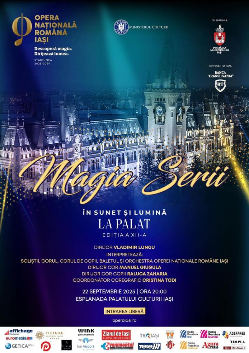 Eveniment grandios al Operei Iași pe Esplanada Palatului Culturii: „Magia serii în sunet și lumină”