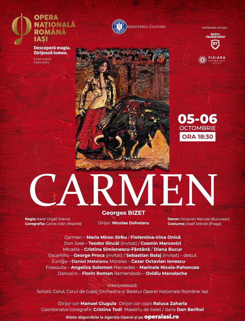 Program intens la Opera Iași: două spectacole de operă și unul de balet în patru zile