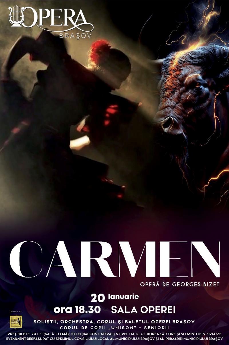 „Carmen”, una dintre premierele recente, pe scena Operei Brașov