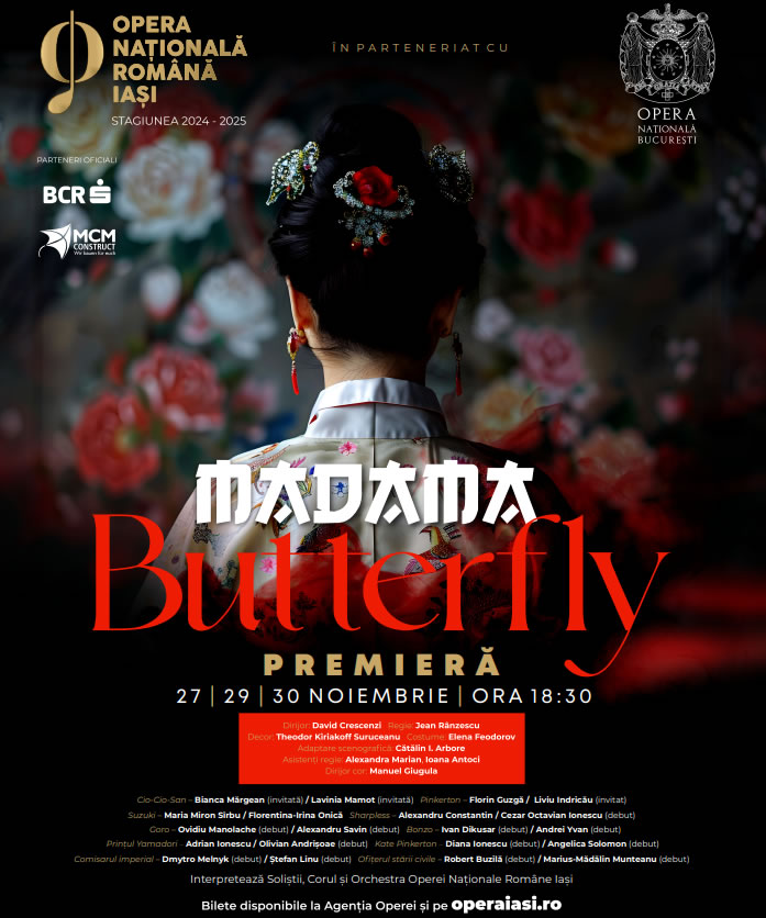Interes foarte mare pentru ultima premieră de la Opera Iași, „Madama Butterfly”, de Giacomo Puccini