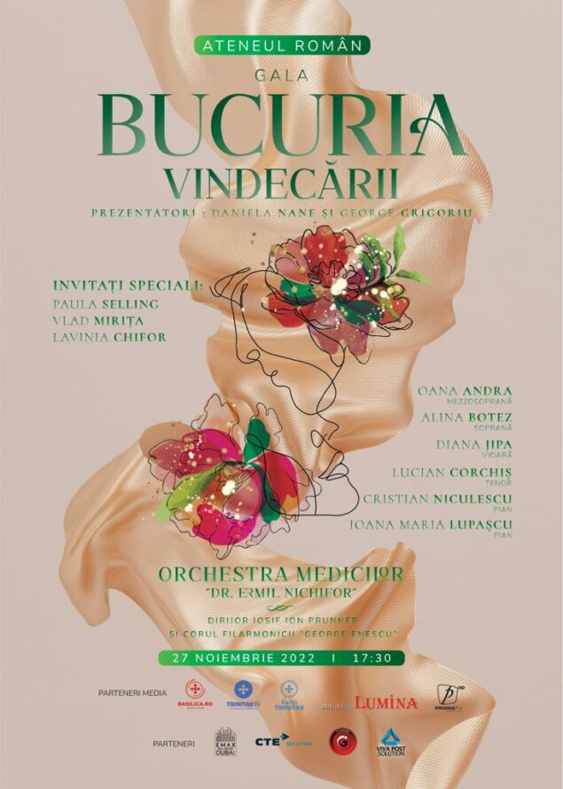 Paraclisul Catedralei Naționale organizează Gala Bucuria Vindecării la Ateneul Român