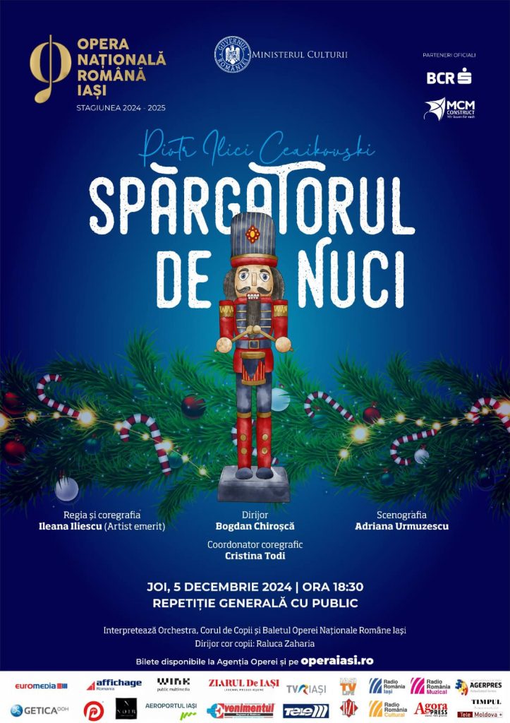 Repetiția generală a spectacolului „Spărgătorul de nuci” va fi deschisă publicului