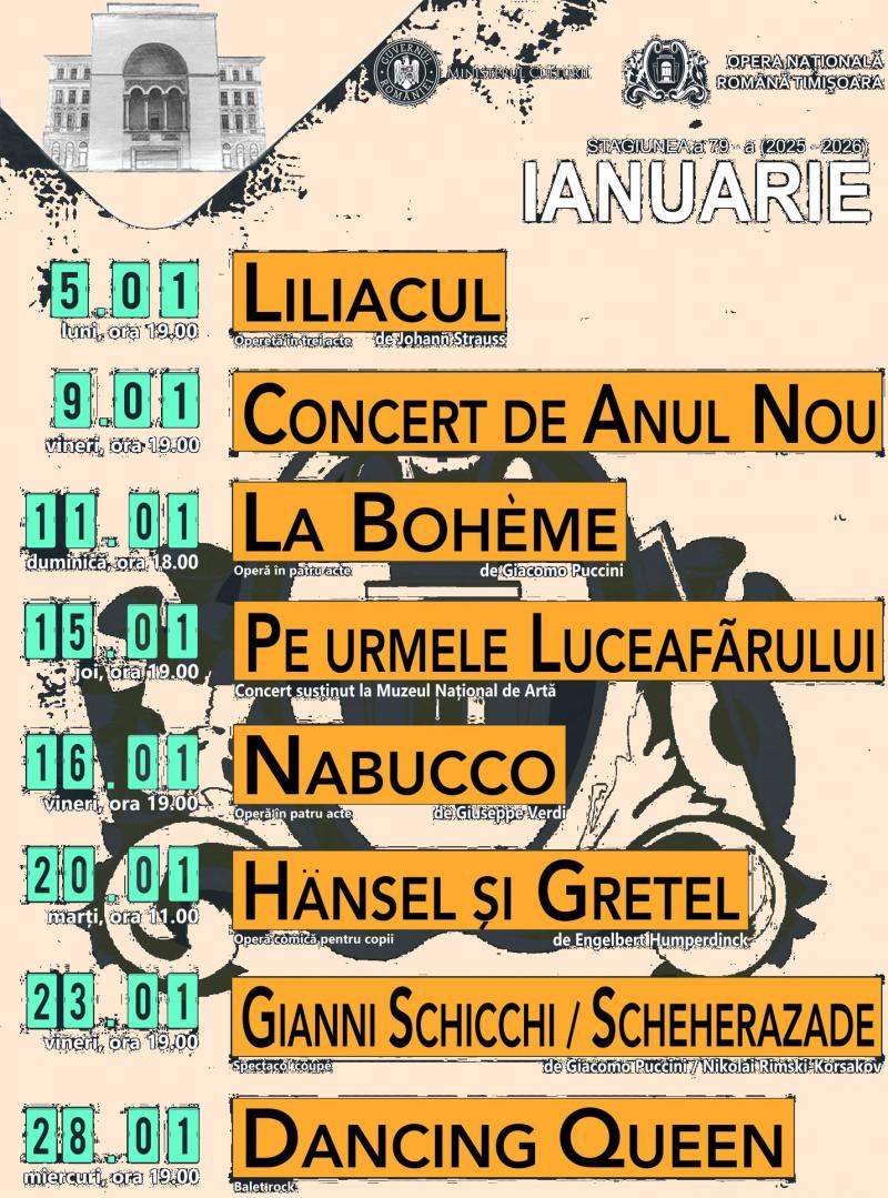 Program ianuarie 2026