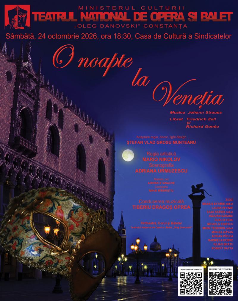 „O noapte la Veneția”, spectacolul care transformă Constanța într-un carnaval venețian
