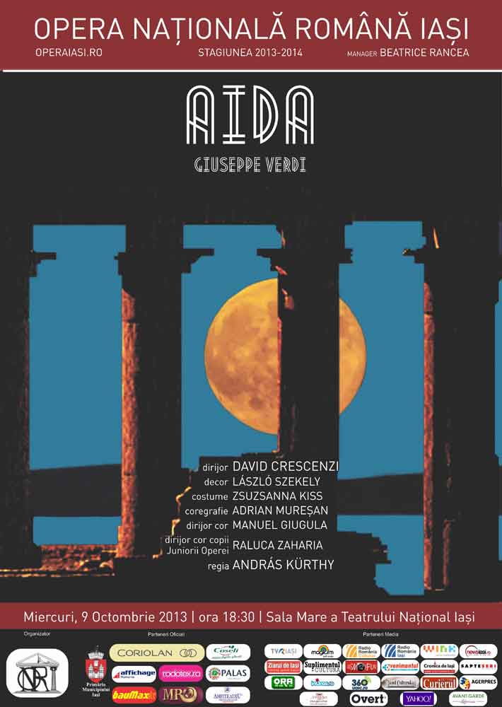 AIDA, de Giuseppe Verdi, revine pe scena Operei ieșene‏